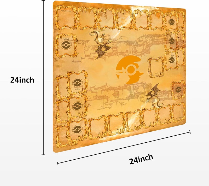 Extalas Playmat for Trading Card Game – 2-Player Trainer Mat with 31 Damage Counters and Professional Storage Bag - Image 2